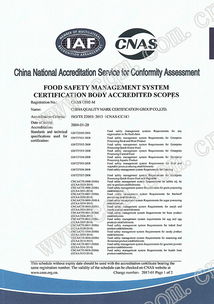 方圓標(biāo)志認證集團 食品安全管理體系認可與企業(yè)管理服務(wù)